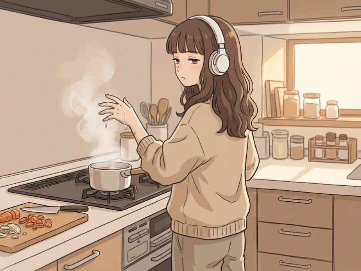 キッチンで手が塞がっている状態