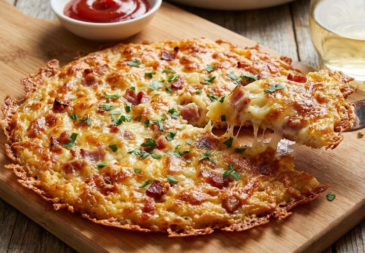 卵白とチーズのカリカリガレット風