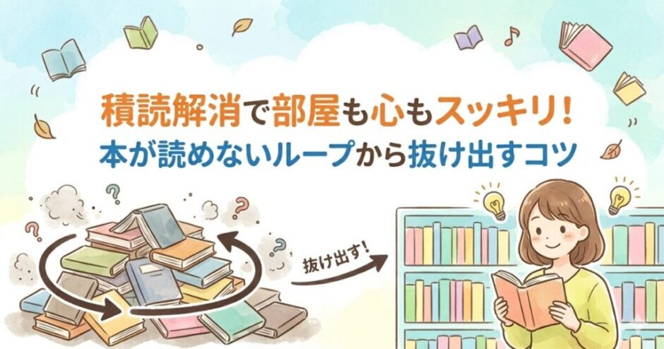 積読解消で部屋も心もスッキリ！本が読めないループから抜け出すコツ