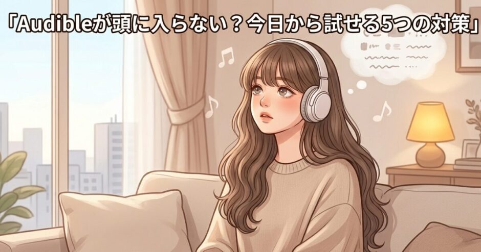 Audibleが頭に入らない原因は？今日から試せる5つの対策