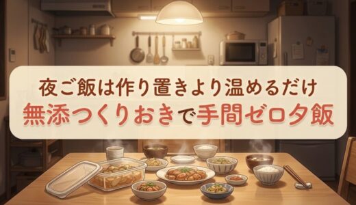 夜ご飯は作り置きより温めるだけ｜無添つくりおきで手間ゼロ夕飯