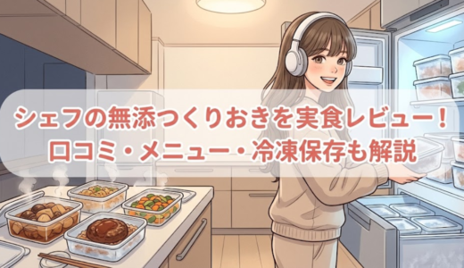 シェフの無添つくりおきを実食レビュー！口コミ・メニュー・冷凍保存も解説